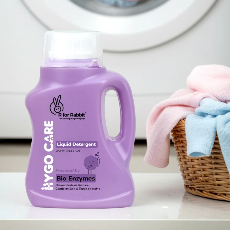 Hygo Care Baby Liquid Detergent for Hand & Machine Wash - Gentle, Bio-Enzyme Formula for Newborn Clothes